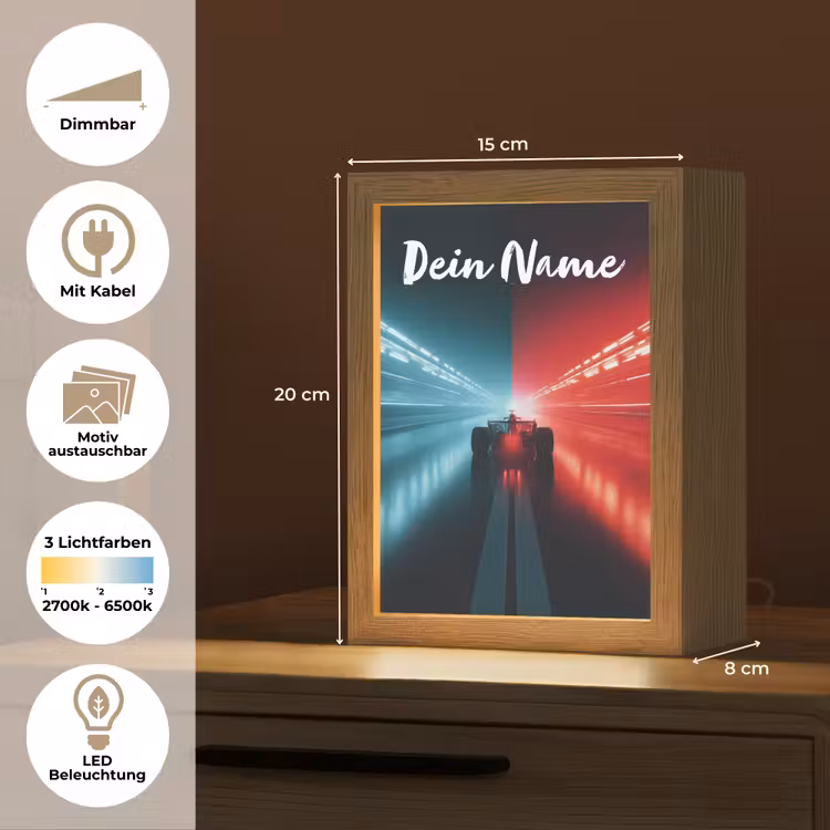 Raceauto - Verlichting - Neon - Rood Light Box met kabel (Kinderlampje) klein -USP_websiteoverzichtDE