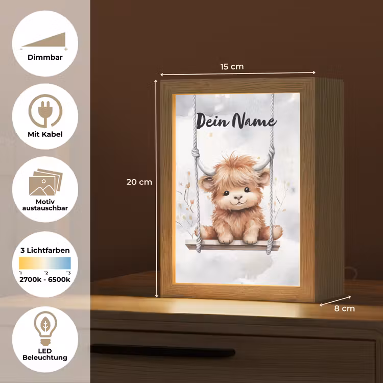 Schotse hooglander - Dier - Kinderen Light Box met kabel (Kinderlampje) klein -USP_websiteoverzichtDE