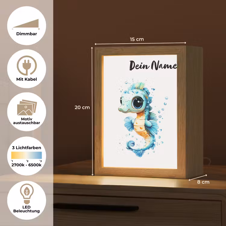 Zeepaardje - Spetters - Blauw Light Box met kabel (Kinderlampje) klein -USP_websiteoverzichtDE