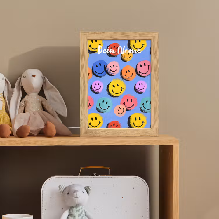 Smileys - Kleurrijk Light Box met kabel (Kinderlampje) klein -sfeer2_kind