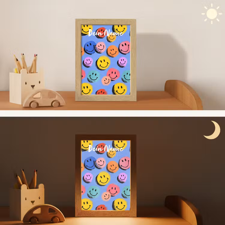 Smileys - Kleurrijk Light Box met kabel (Kinderlampje) klein -sfeer3_kind