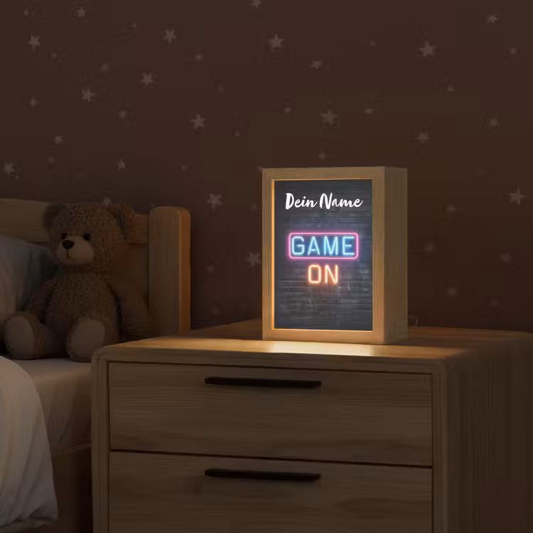 Game - Neon - Muur Light Box met kabel (Kinderlampje) klein -sfeer1_kind