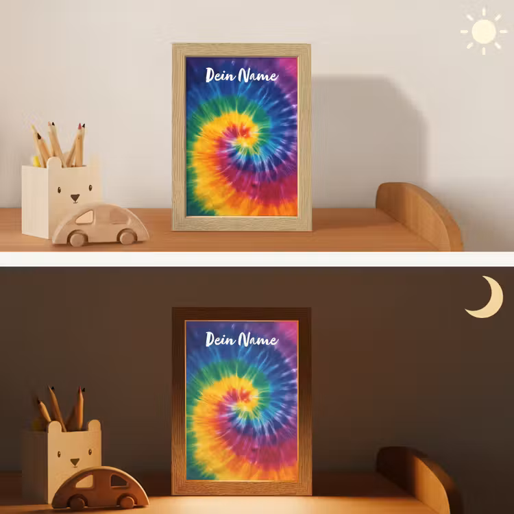 Spiraal - Regenboog - Kleurrijk Light Box met kabel (Kinderlampje) klein -sfeer3_kind