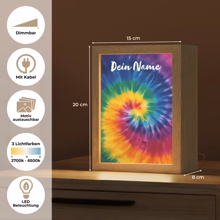 Spiraal - Regenboog - Kleurrijk Light Box met kabel (Kinderlampje) klein -USP_websiteoverzichtDE