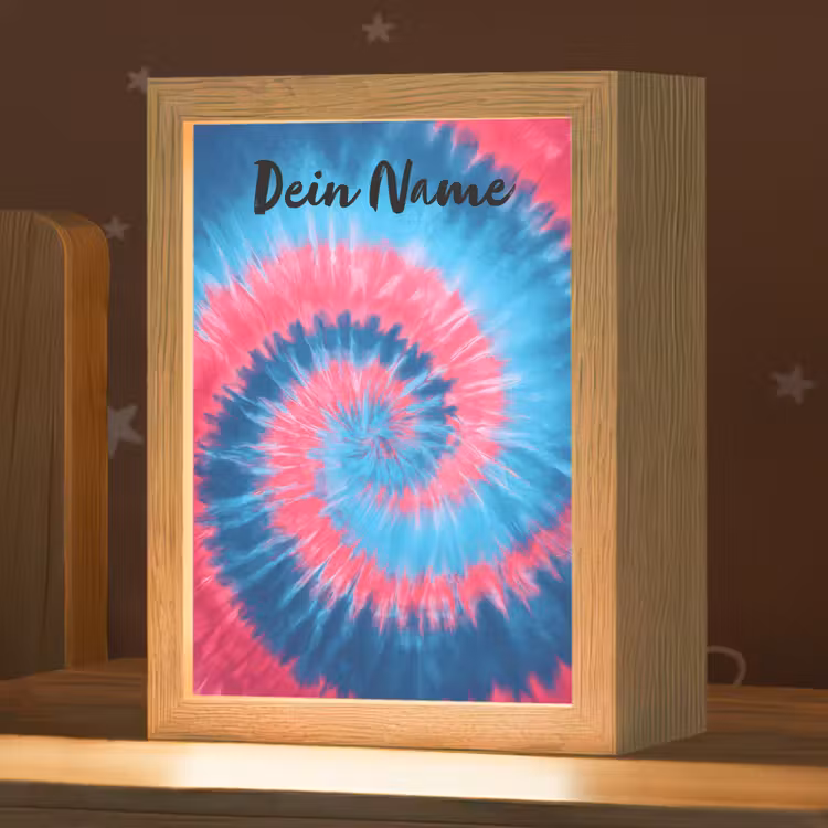 Spiraal - Roze - Blauw Light Box met kabel (Kinderlampje) klein -zzz_3d_website
