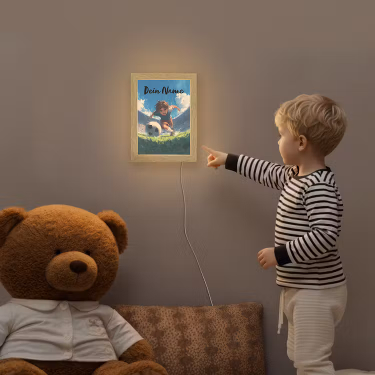 Stadion - Voetbal - Jongen Light Box met kabel (Kinderlampje) klein -sfeer4a_kind