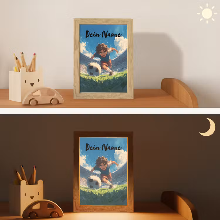 Stadion - Voetbal - Jongen Light Box met kabel (Kinderlampje) klein -sfeer3_kind