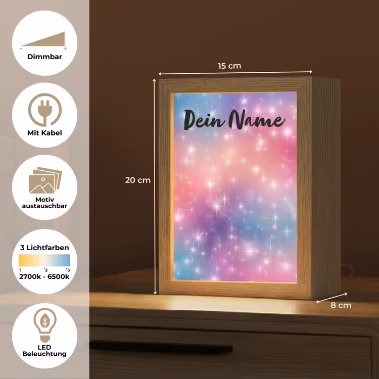 Sterren - Abstract - Kleuren Light Box met kabel (Kinderlampje) klein -USP_websiteoverzichtDE