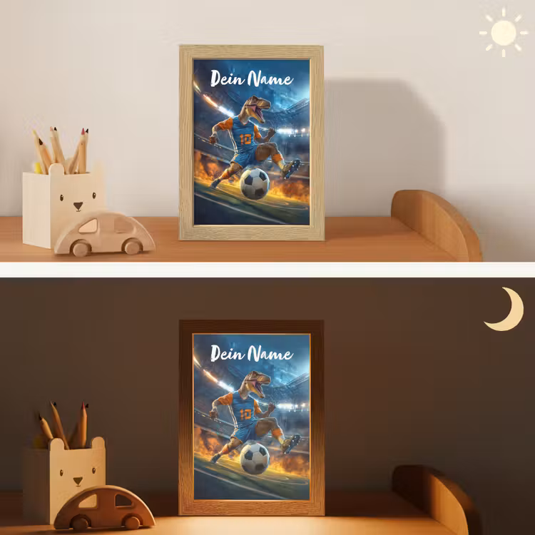 T-Rex - Voetbal - Stadion Light Box met kabel (Kinderlampje) klein -sfeer3_kind