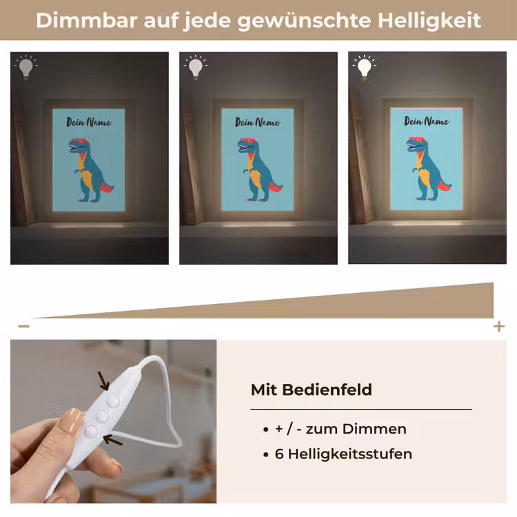 T-Rex - Zonnebril - Blauw - Glimlach Light Box met kabel (Kinderlampje) klein -USP_dimbaarDE