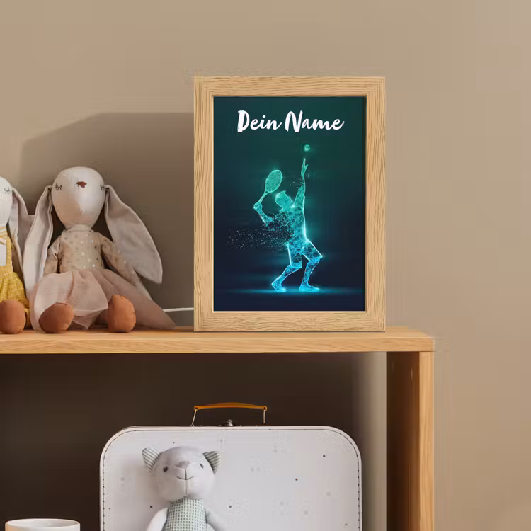 Tennis - Futuristisch - Sport - Neon Light Box met kabel (Kinderlampje) klein -sfeer2_kind
