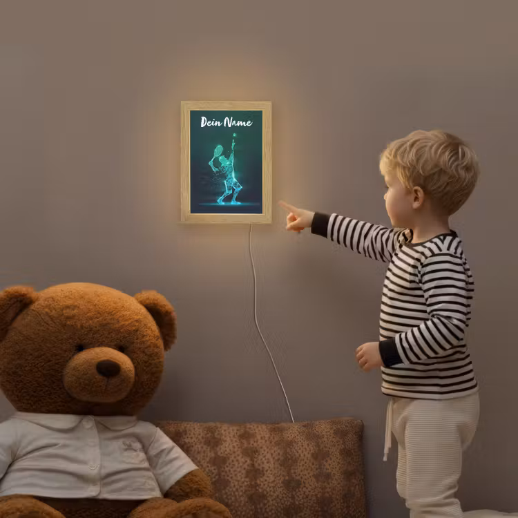 Tennis - Futuristisch - Sport - Neon Light Box met kabel (Kinderlampje) klein -sfeer4a_kind