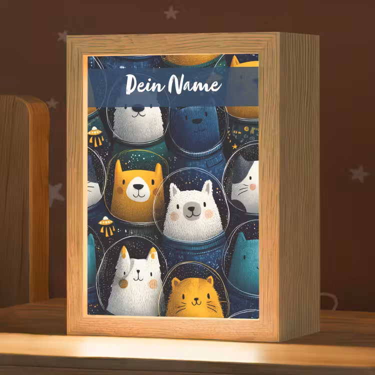 Dieren - Ruimtepakken - Sterren Light Box met kabel (Kinderlampje) klein -zzz_3d_website