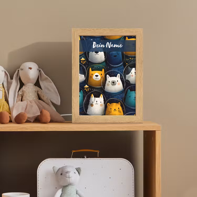 Dieren - Ruimtepakken - Sterren Light Box met kabel (Kinderlampje) klein -sfeer2_kind