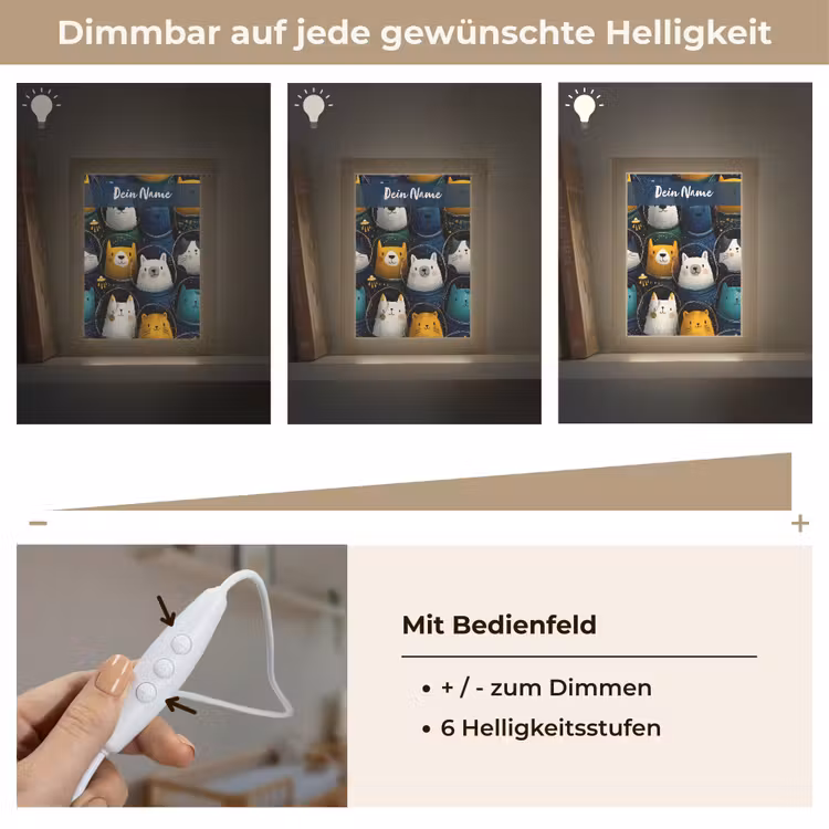 Dieren - Ruimtepakken - Sterren Light Box met kabel (Kinderlampje) klein -USP_dimbaarDE