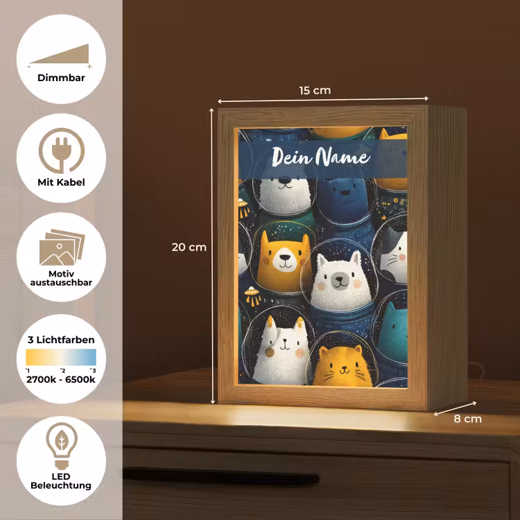 Dieren - Ruimtepakken - Sterren Light Box met kabel (Kinderlampje) klein -USP_websiteoverzichtDE