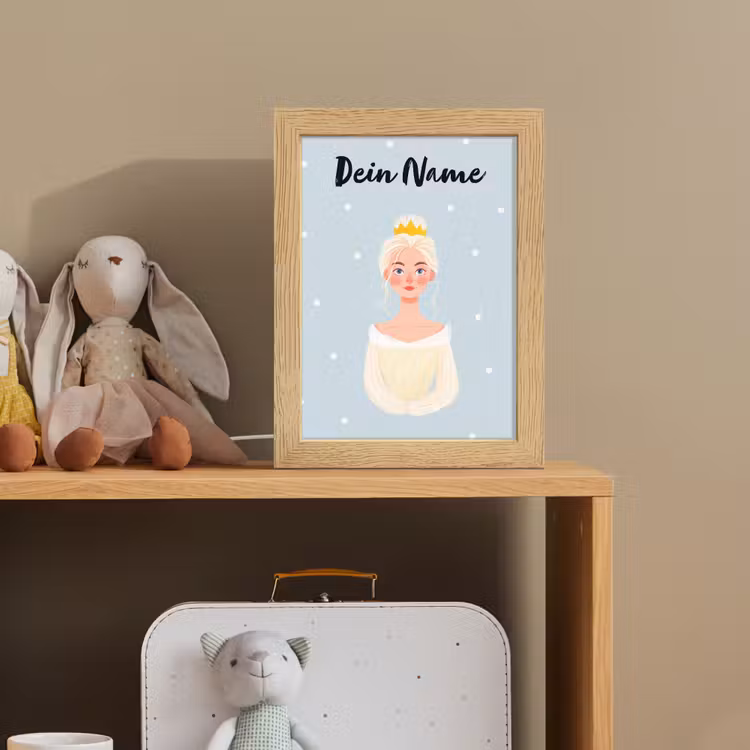 Stippen - Prinses - Kroon - Blond Light Box met kabel (Kinderlampje) klein -sfeer2_kind