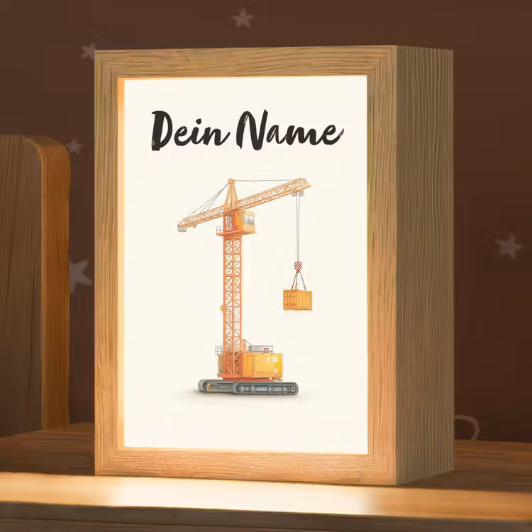 Torenkraan - Getekend - Oranje Light Box met kabel (Kinderlampje) klein -zzz_3d_website