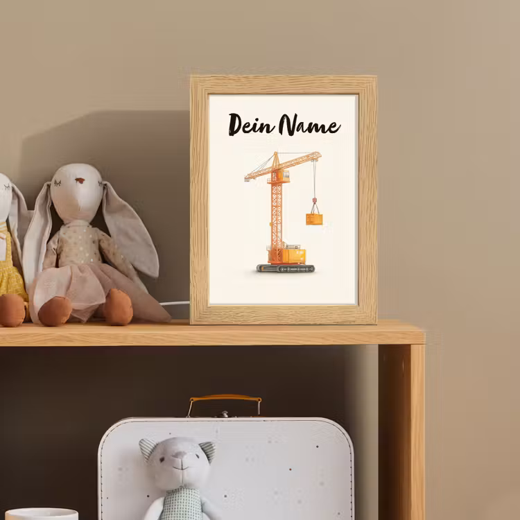 Torenkraan - Getekend - Oranje Light Box met kabel (Kinderlampje) klein -sfeer2_kind