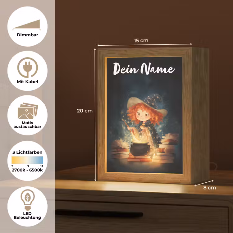 Tovenares - Meisje - Boeken - Toveren Light Box met kabel (Kinderlampje) klein -USP_websiteoverzichtDE