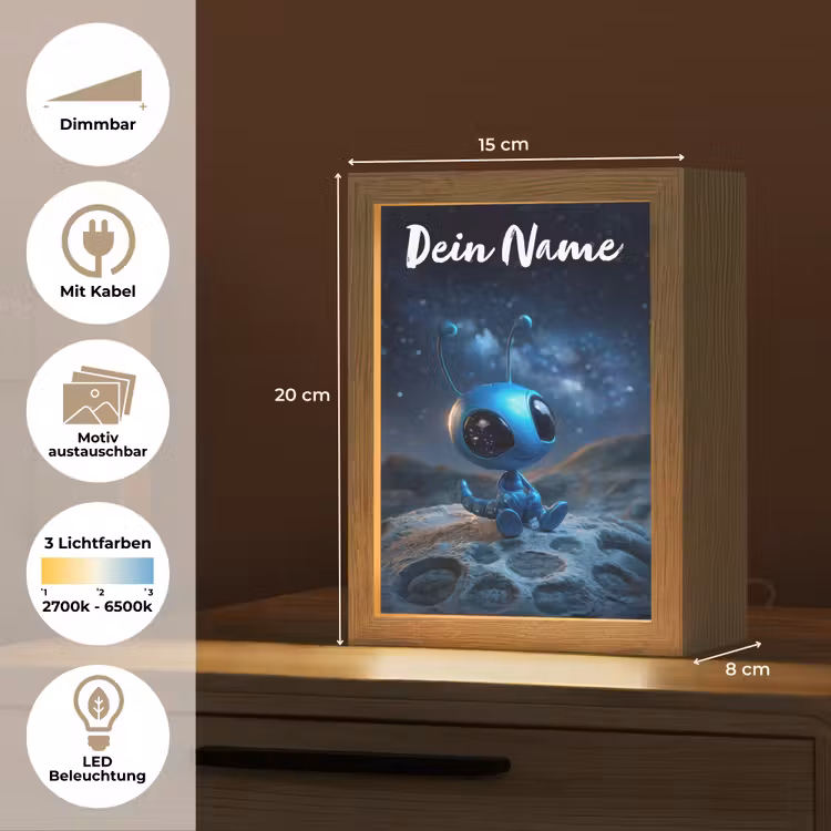 Ruimtewezen - Blauw - Galaxy Light Box met kabel (Kinderlampje) klein -USP_websiteoverzichtDE