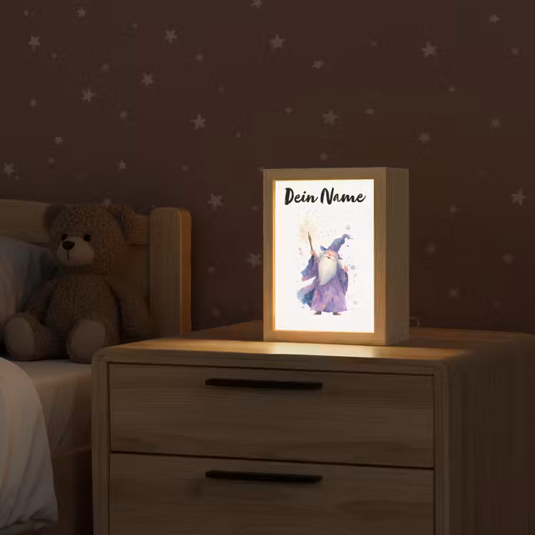 Tovenaar - Magie - Paars Light Box met kabel (Kinderlampje) klein -sfeer1_kind