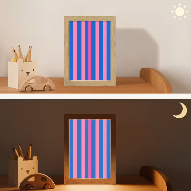 Modern - Optisch - Roze Light Box met kabel (Kinderlampje) klein 904 -sfeer3_kind