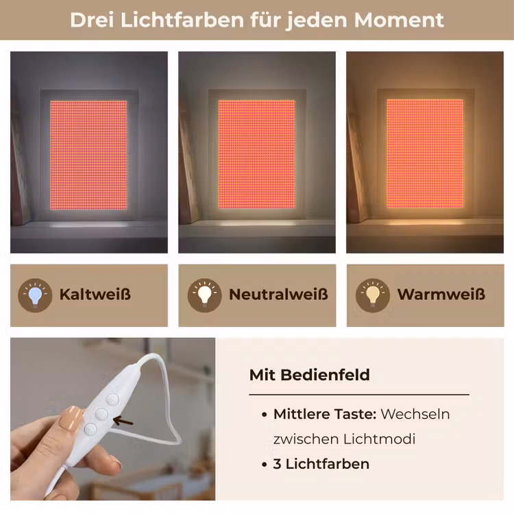 Modern - Stippen - Oranje Light Box met kabel (Kinderlampje) klein 904 -USP_lichtkleurDE