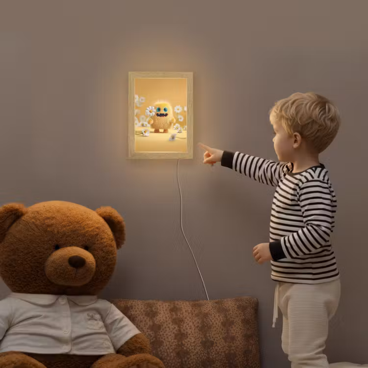 Monster - Geel - Madeliefjes Light Box met kabel klein -sfeer4a_kind