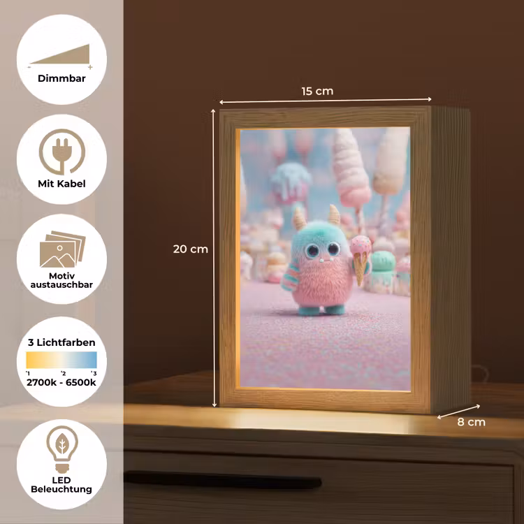 Monster - Pastel - Roze - Snoep Light Box met kabel (Kinderlampje) klein -USP_websiteoverzichtDE