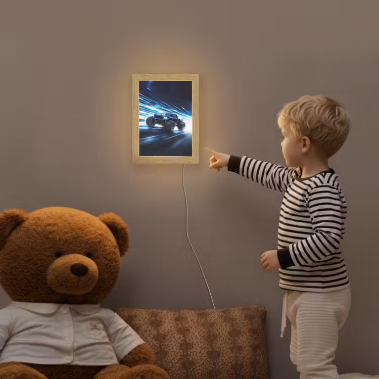 Monstertruck - Blauw - Neon - Lichten Light Box met kabel klein -sfeer4a_kind