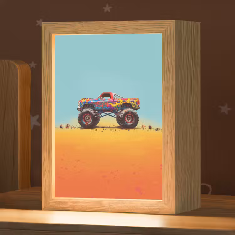 Monstertruck - Graffiti - Jongens - Auto Light Box met kabel klein -zzz_3d_website