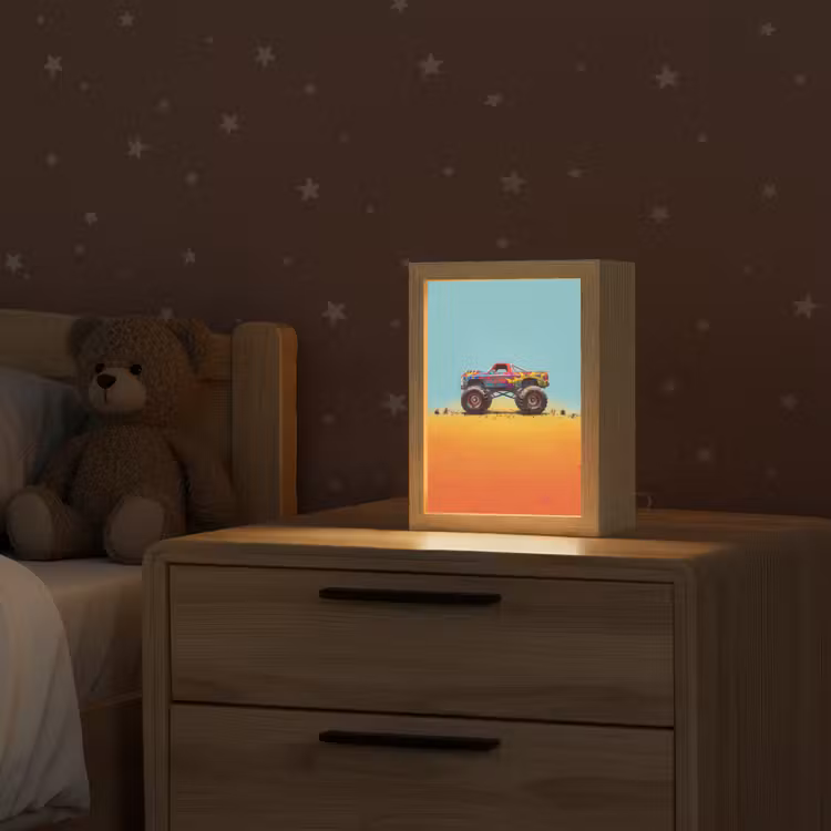 Monstertruck - Graffiti - Jongens - Auto Light Box met kabel klein -sfeer1_kind