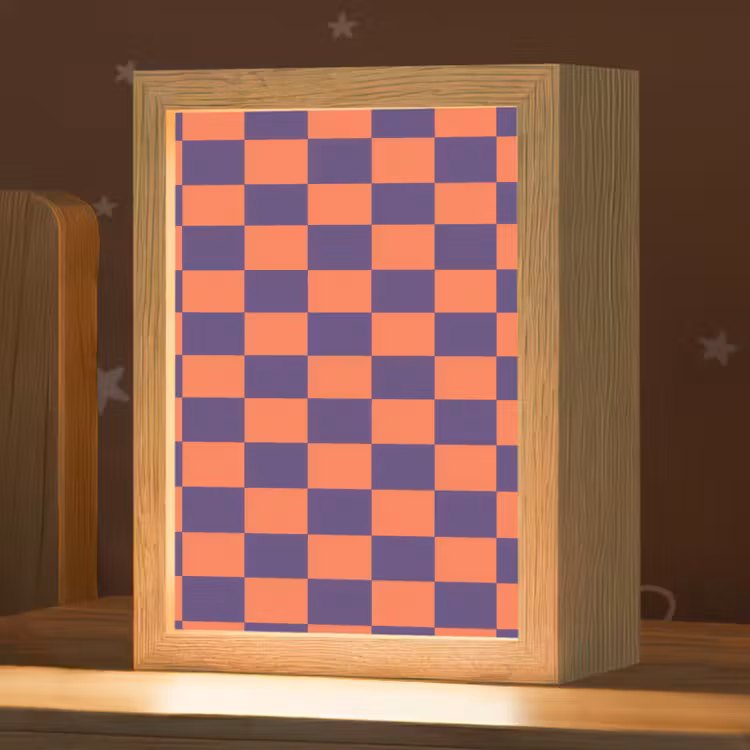 Patroon - Klassiek - Paars Light Box met kabel (Kinderlampje) klein 904 -zzz_3d_website
