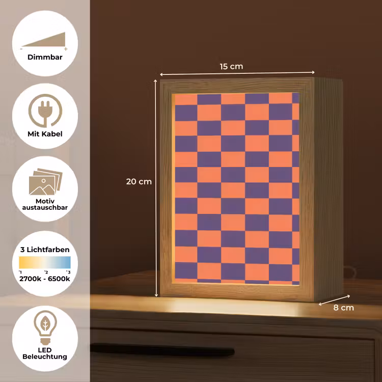 Patroon - Klassiek - Paars Light Box met kabel (Kinderlampje) klein 904 -USP_websiteoverzichtDE