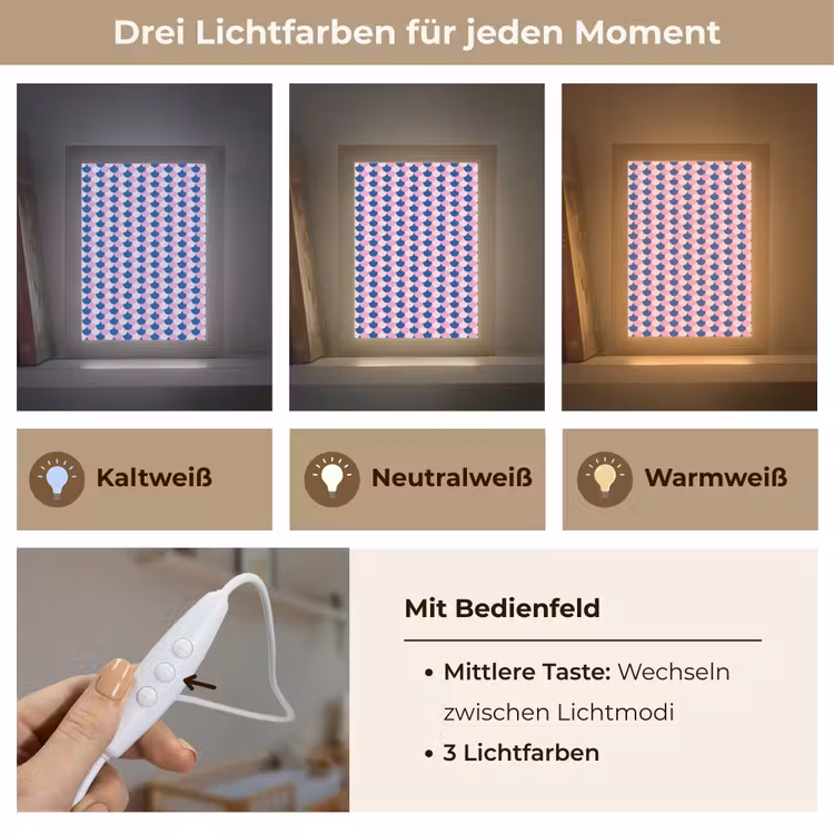 Patroon - Schubben - Blauw - Roze Light Box met kabel klein -USP_lichtkleurDE