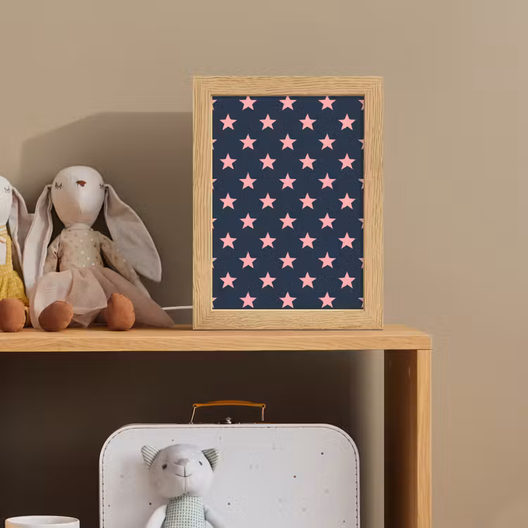 Patroon - Sterren - Roze Light Box met kabel (Kinderlampje) klein 904 -sfeer2_kind