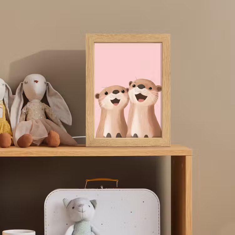 Otters - Glimlach - Bruin Light Box met kabel klein -sfeer2_kind