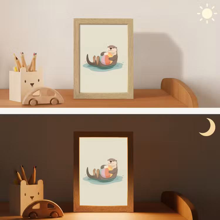 Otter - Strandbal - Kleurrijk Light Box met kabel klein -sfeer3_kind