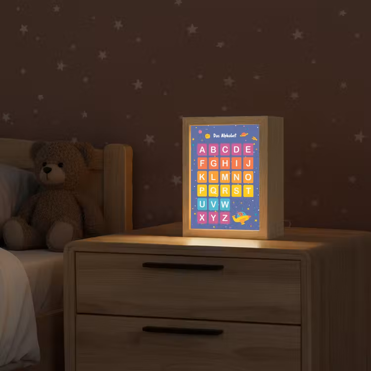 Educatief - Alfabet leren - Ruimte - Letters Light Box met kabel klein -sfeer1_kind