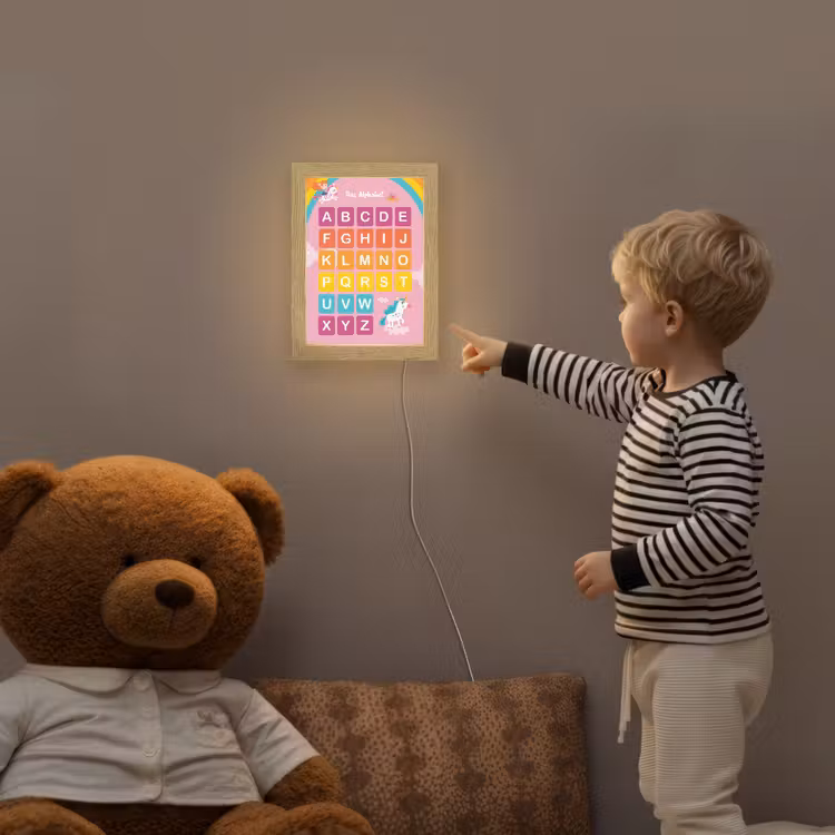 Educatief - Alfabet leren - Roze - Eenhoorn - Letters Light Box met kabel klein -sfeer4a_kind
