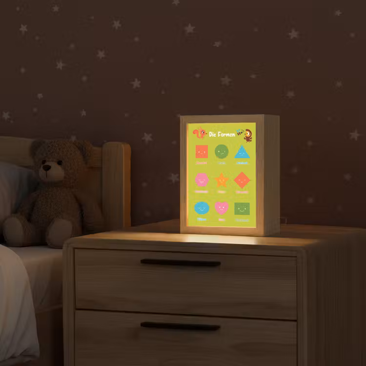 Educatief - Vormen leren - Groen - Geometrische vormen Light Box met kabel klein -sfeer1_kind