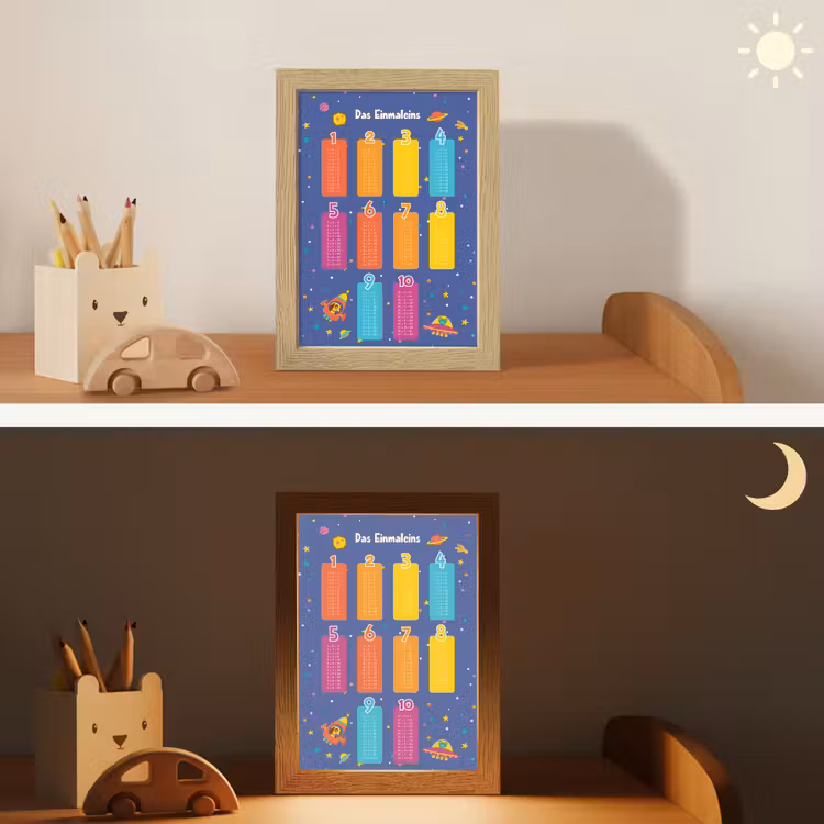 Educatief - Leren rekenen - Ruimte - Vermenigvuldigingstabel Light Box met kabel klein -sfeer3_kind