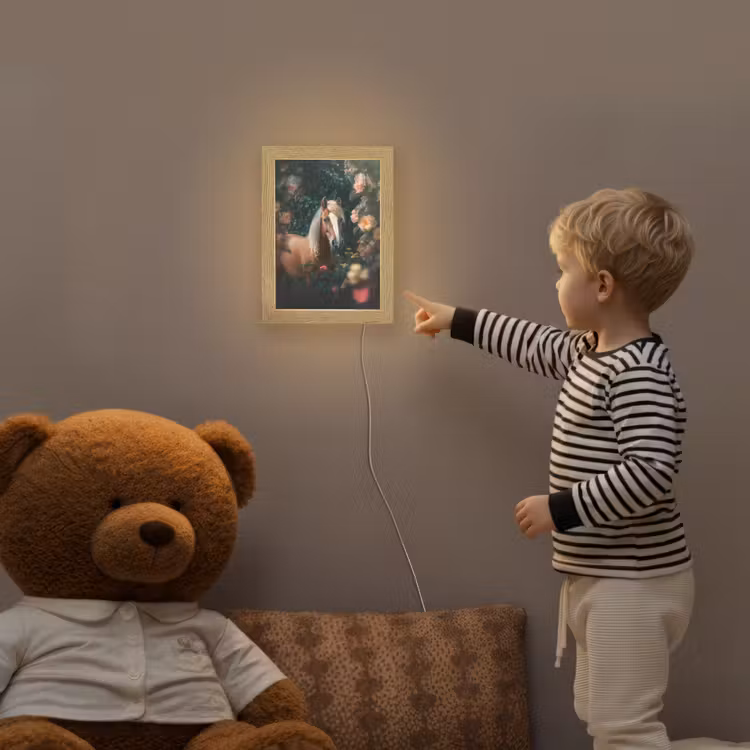 Paard - Natuur - Bloemen - Bos - Dieren Light Box met kabel klein -sfeer4a_kind
