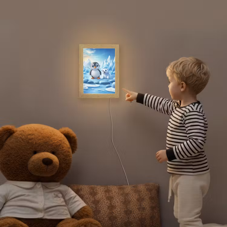 Pinguïn - IJsbeer - IJs - Sneeuw Light Box met kabel klein -sfeer4a_kind