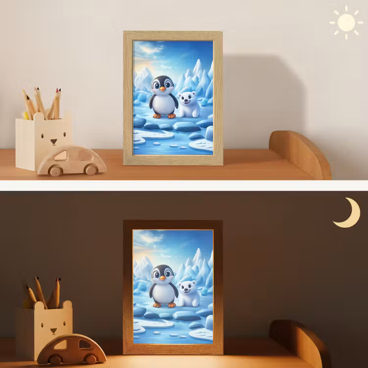 Pinguïn - IJsbeer - IJs - Sneeuw Light Box met kabel klein -sfeer3_kind