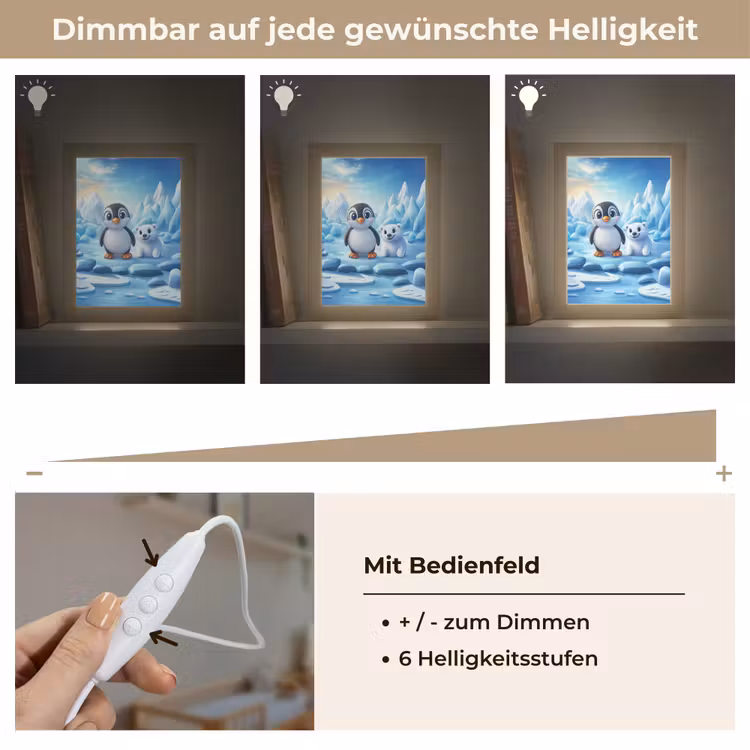 Pinguïn - IJsbeer - IJs - Sneeuw Light Box met kabel klein -USP_dimbaarDE