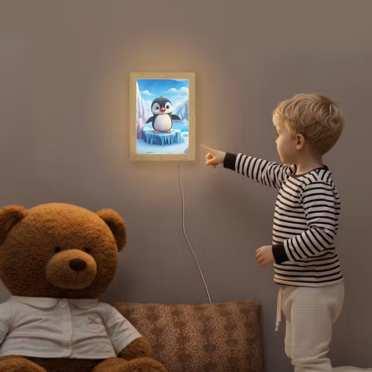 Pinguïn - Meisjes - Pooldieren - Kinderen Light Box met kabel klein -sfeer4a_kind