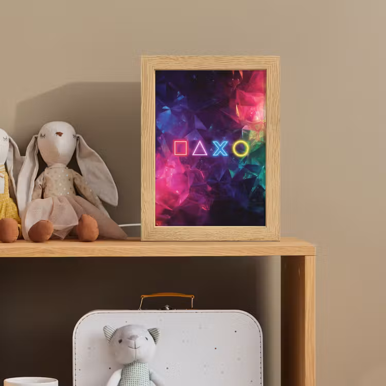 Playstation - Kleurrijk - Abstract - Neon Light Box met kabel klein -sfeer2_kind