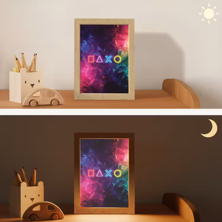 Playstation - Kleurrijk - Abstract - Neon Light Box met kabel klein -sfeer3_kind